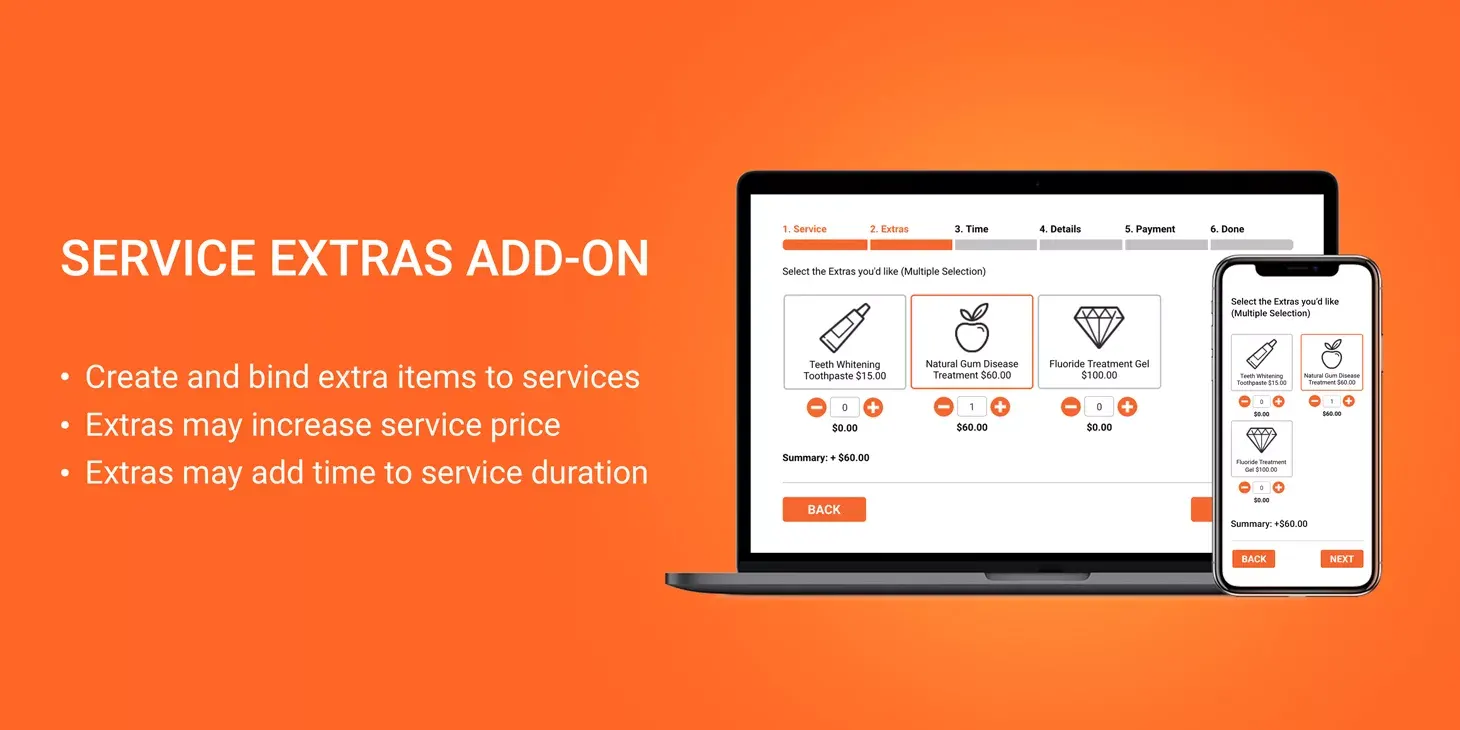 NEW: add-on Bookly Service Extras