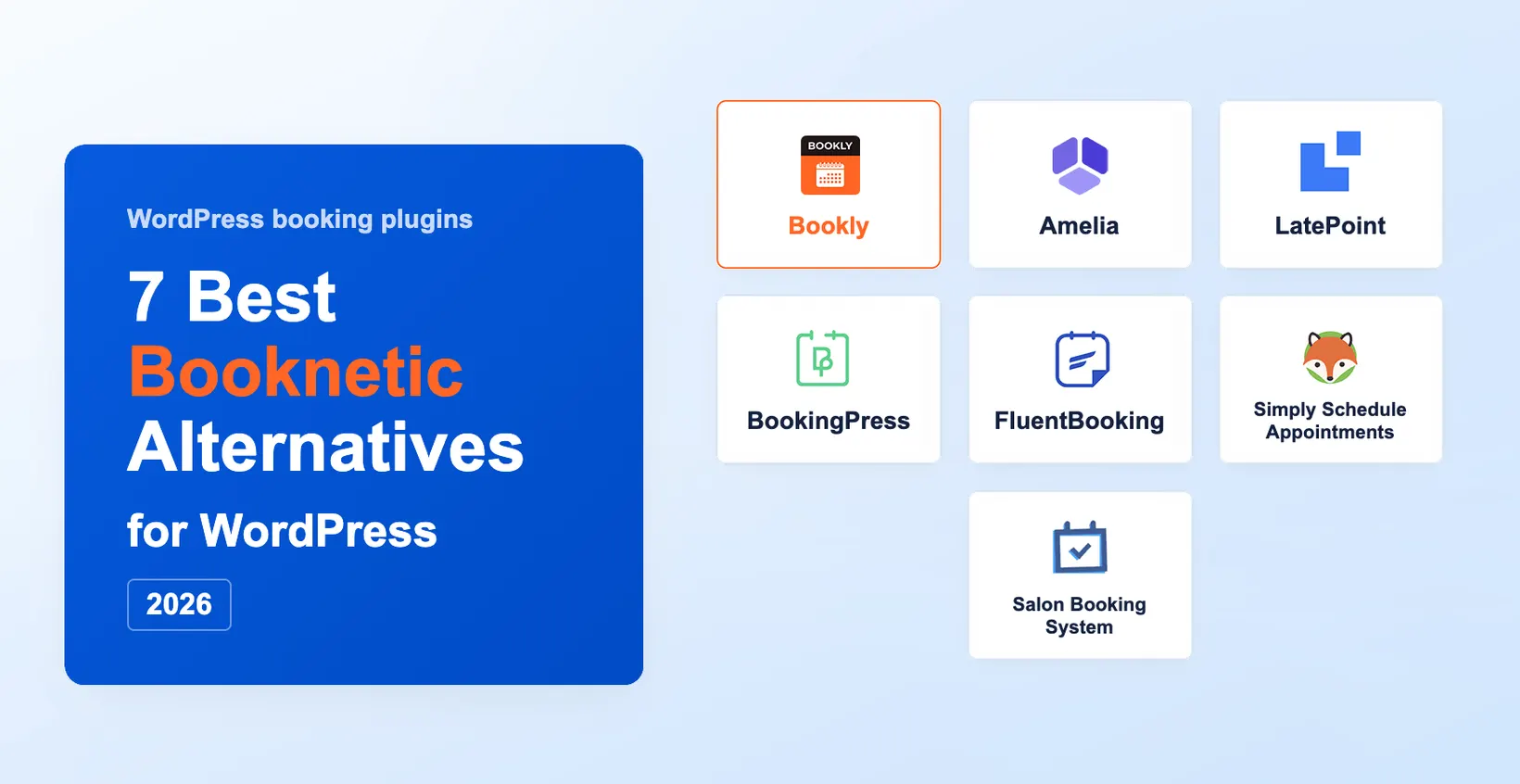 Le 7 migliori alternative a Booknetic per WordPress a confronto — plugin di prenotazione 2026