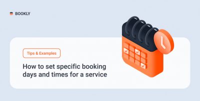 How to set specific booking days and times for a service