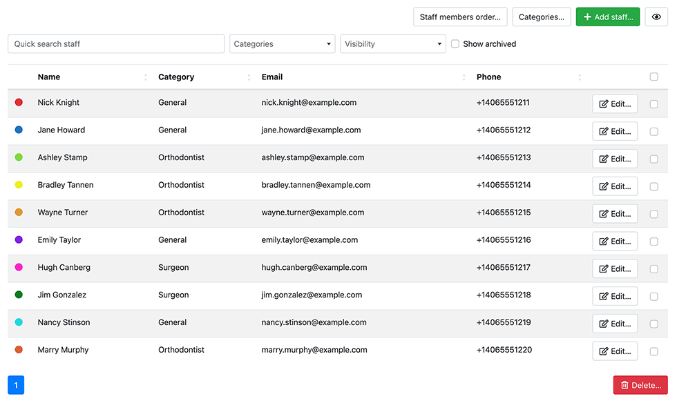 Unlimited number of service providers in Bookly