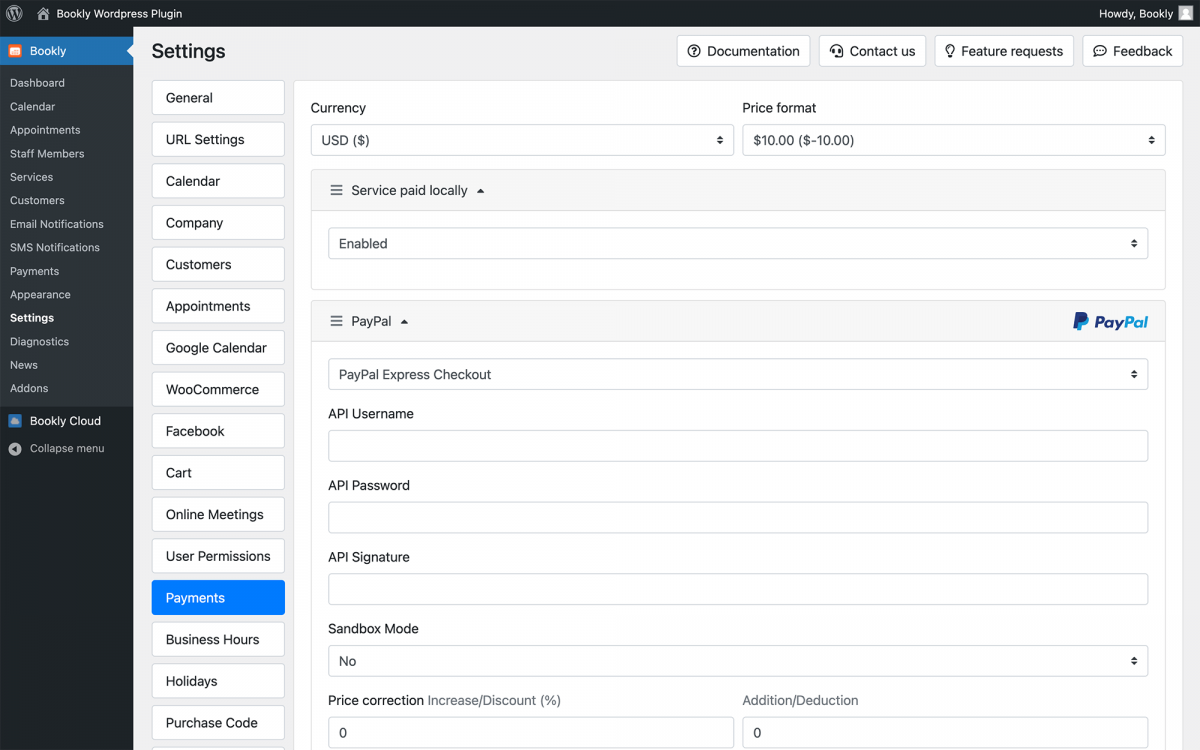 Stripe - Bookly