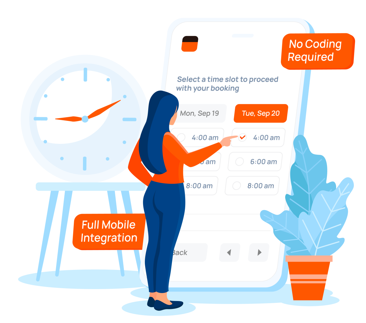 Bookly appointment scheduling interface