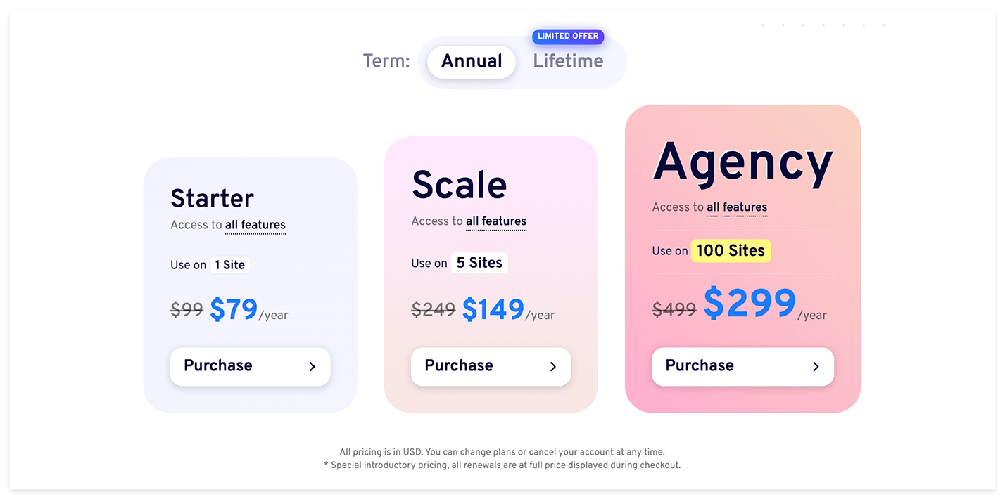 LatePoint pricing page with intro and regular prices, verified June 2026