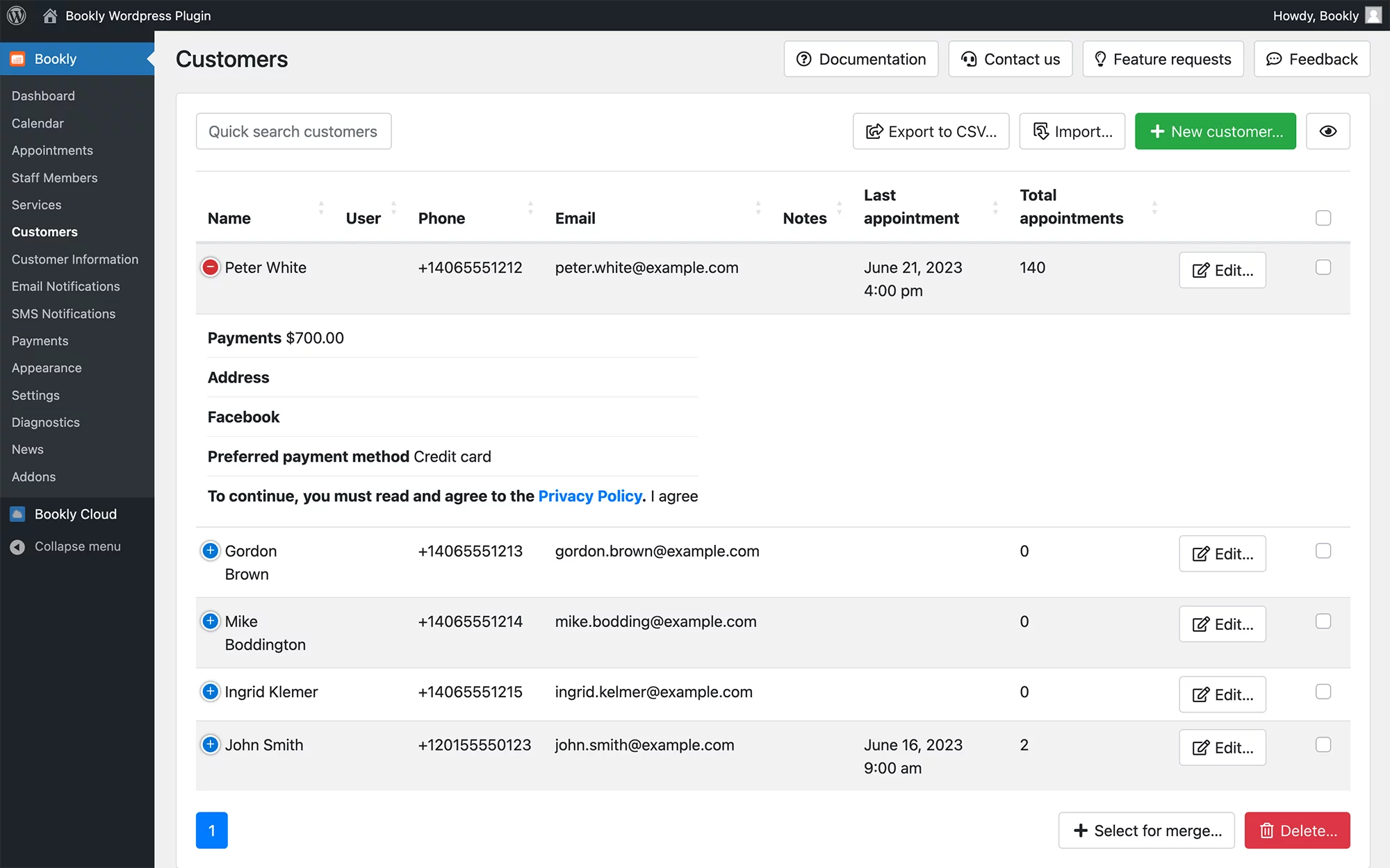 Add custom data to client’s profile in Bookly