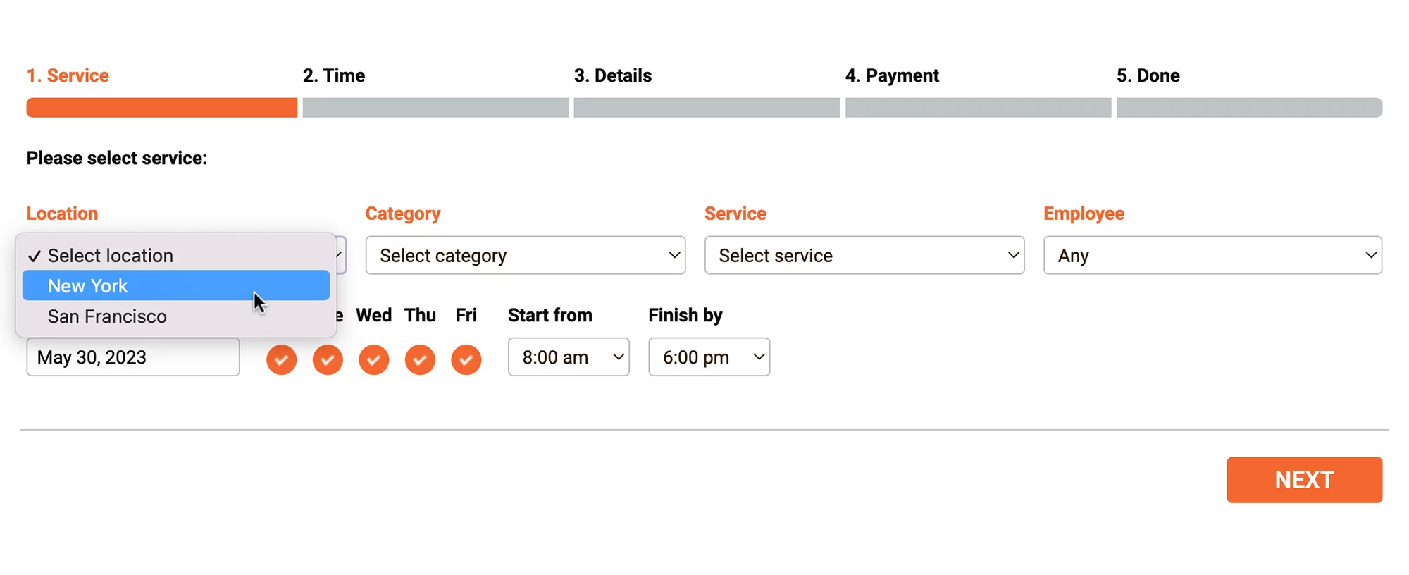 Add service locations in Bookly