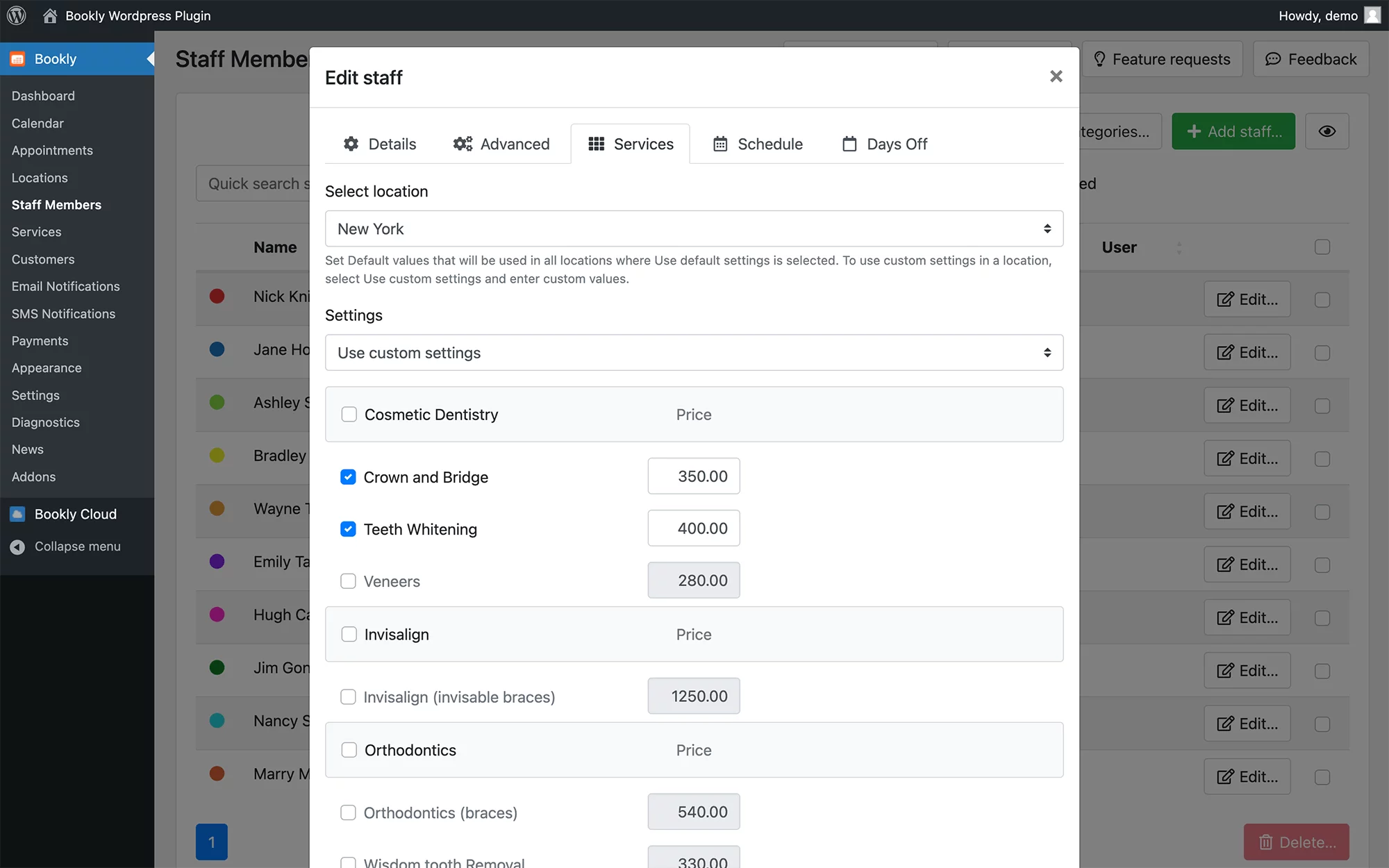Add service locations in Bookly