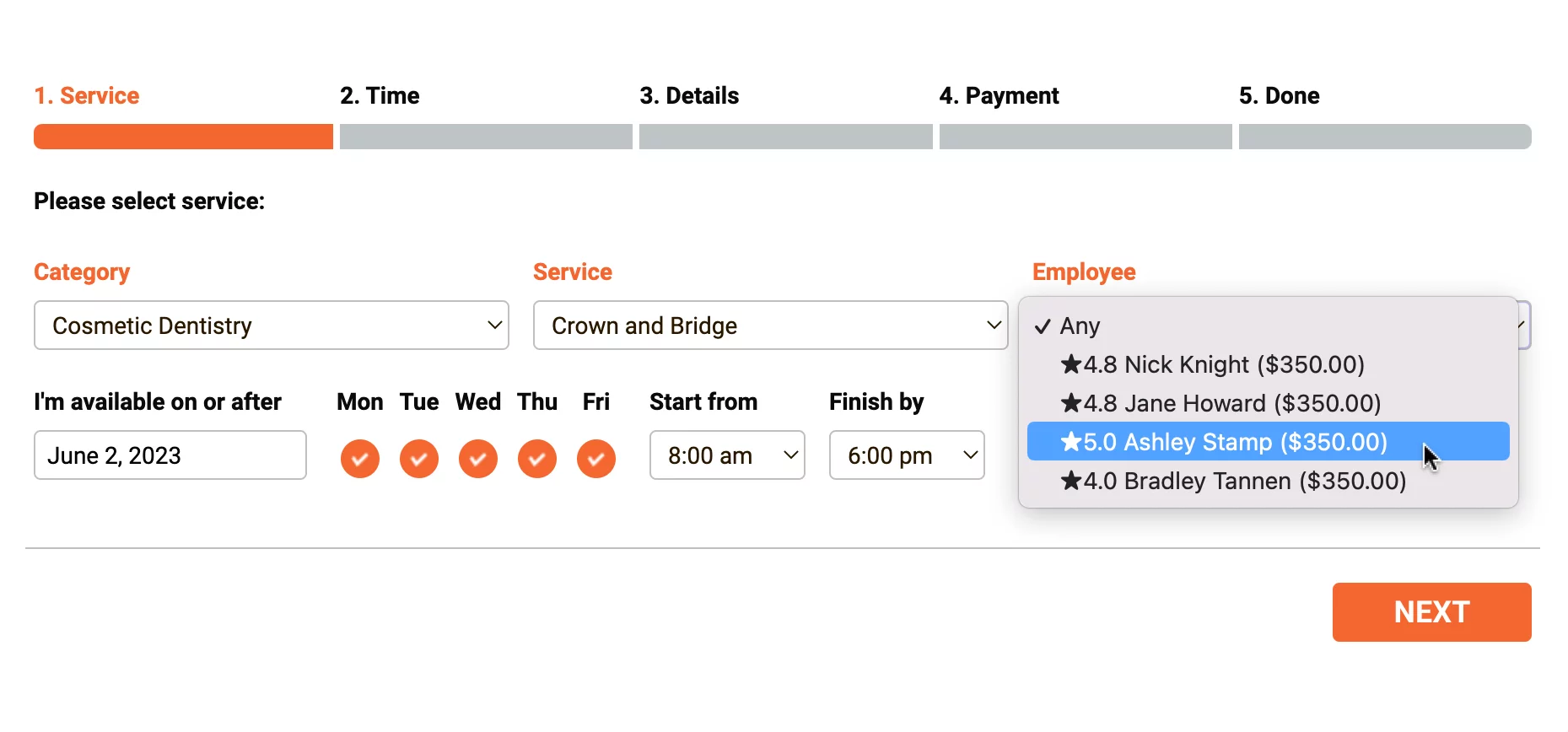 Add staff ratings in Bookly