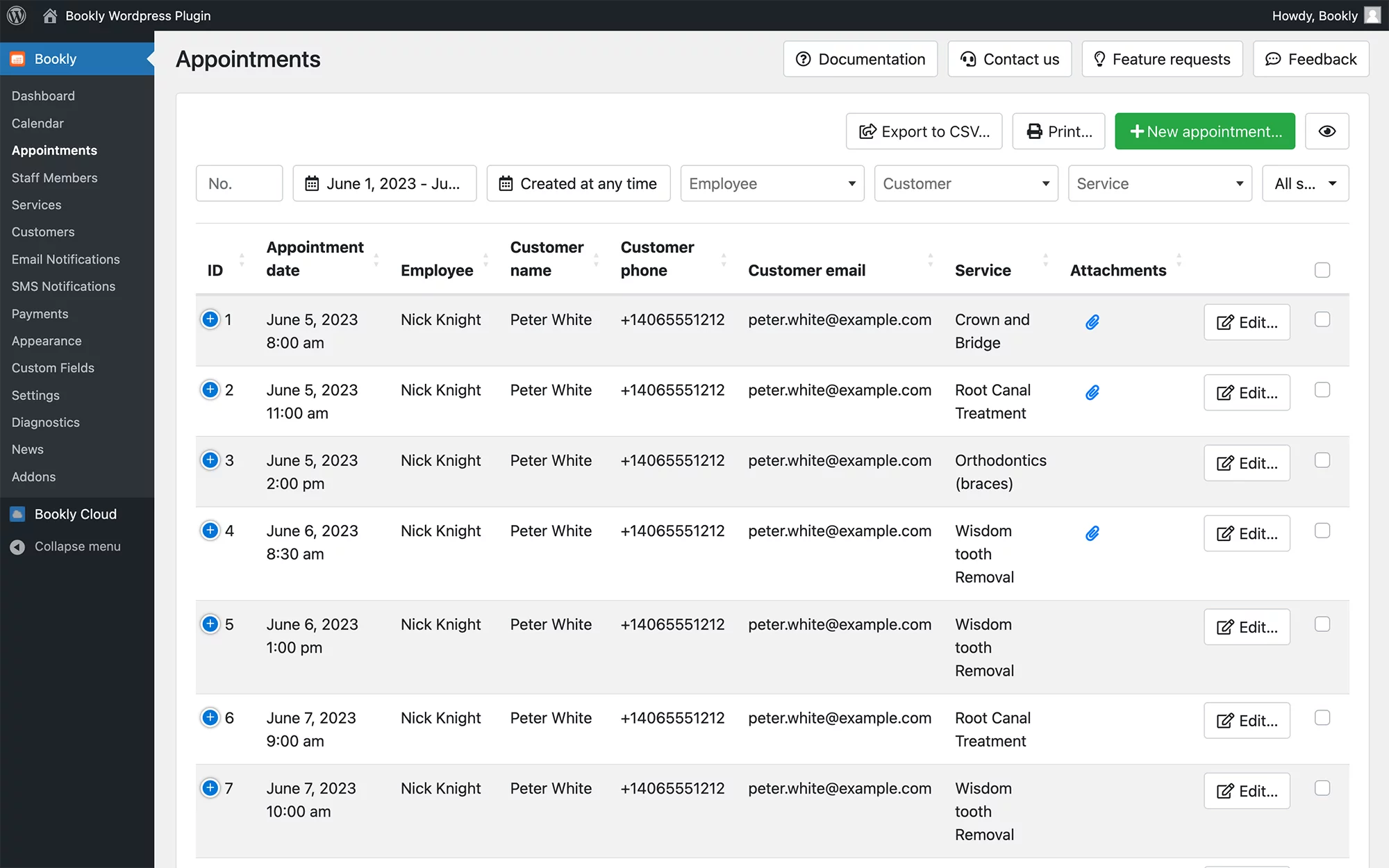 Attach files to the booking form in Bookly