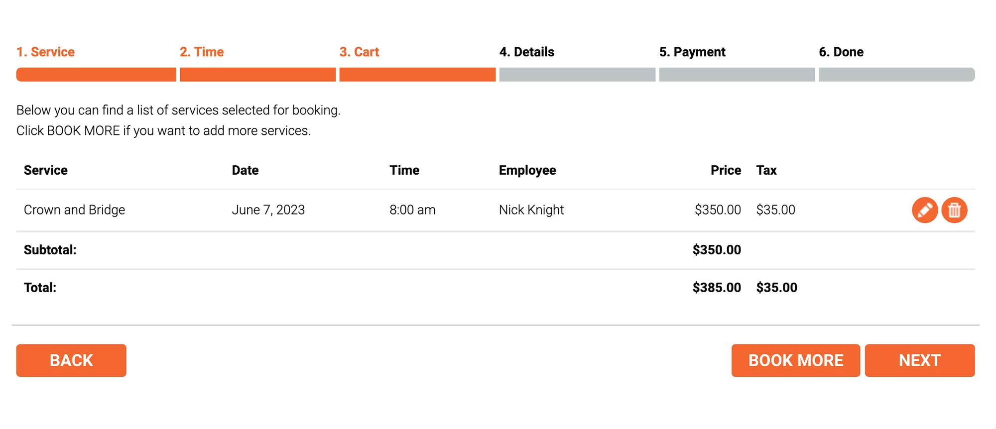Automated tax calculations in Bookly