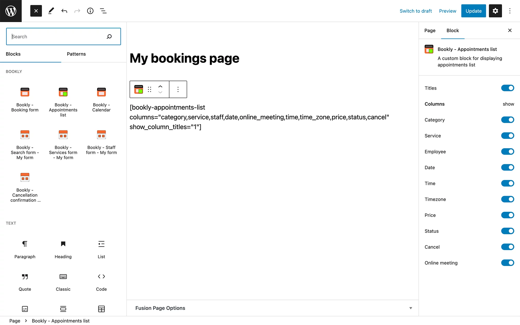 Let customers view & edit bookings online in Bookly