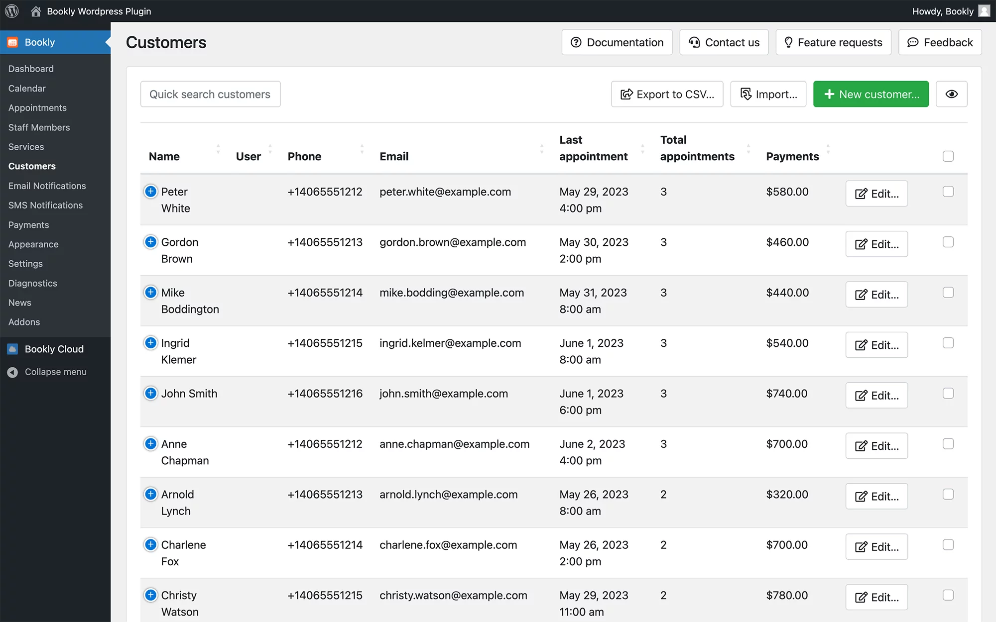 Manage your customer base effortlessly in Bookly