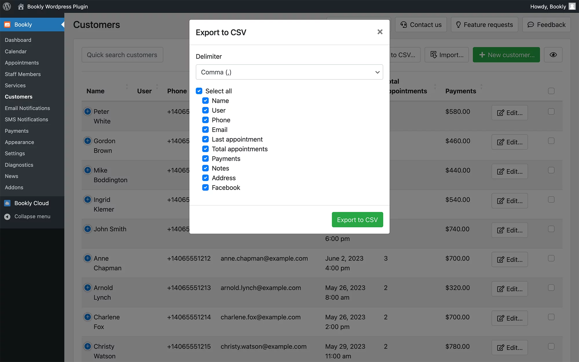 Manage your customer base effortlessly in Bookly