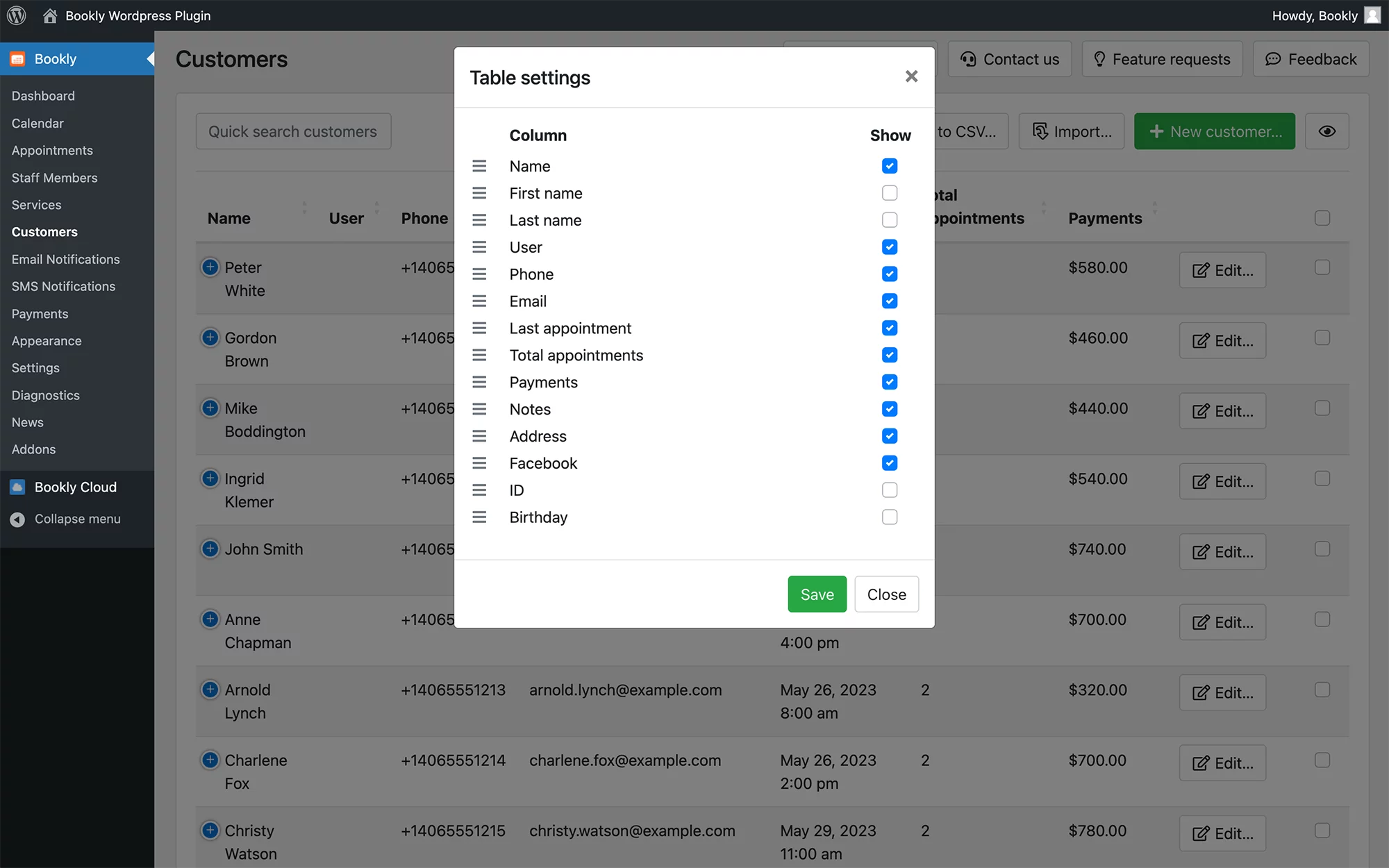 Manage your customer base effortlessly in Bookly