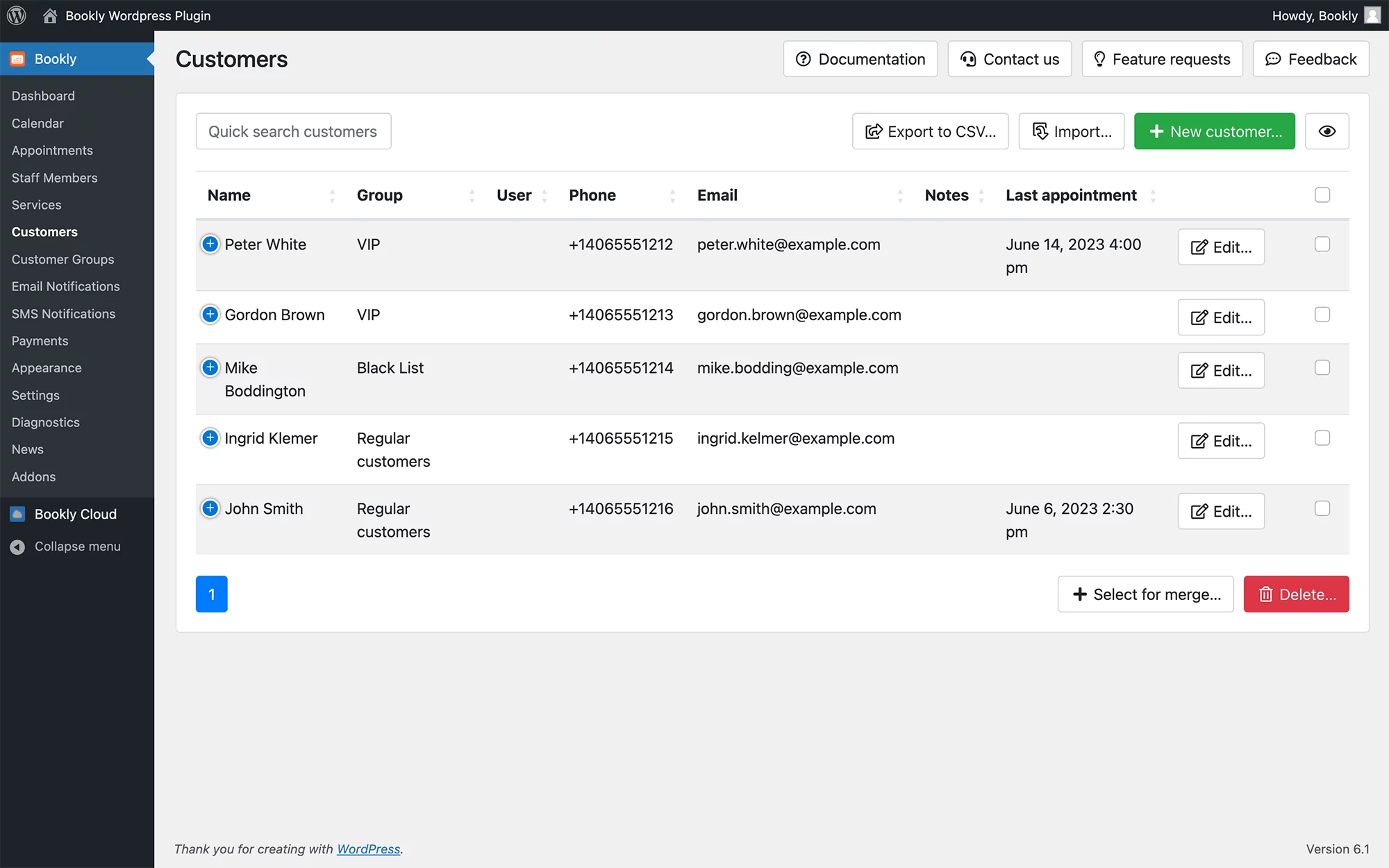 Organize clients into groups in Bookly