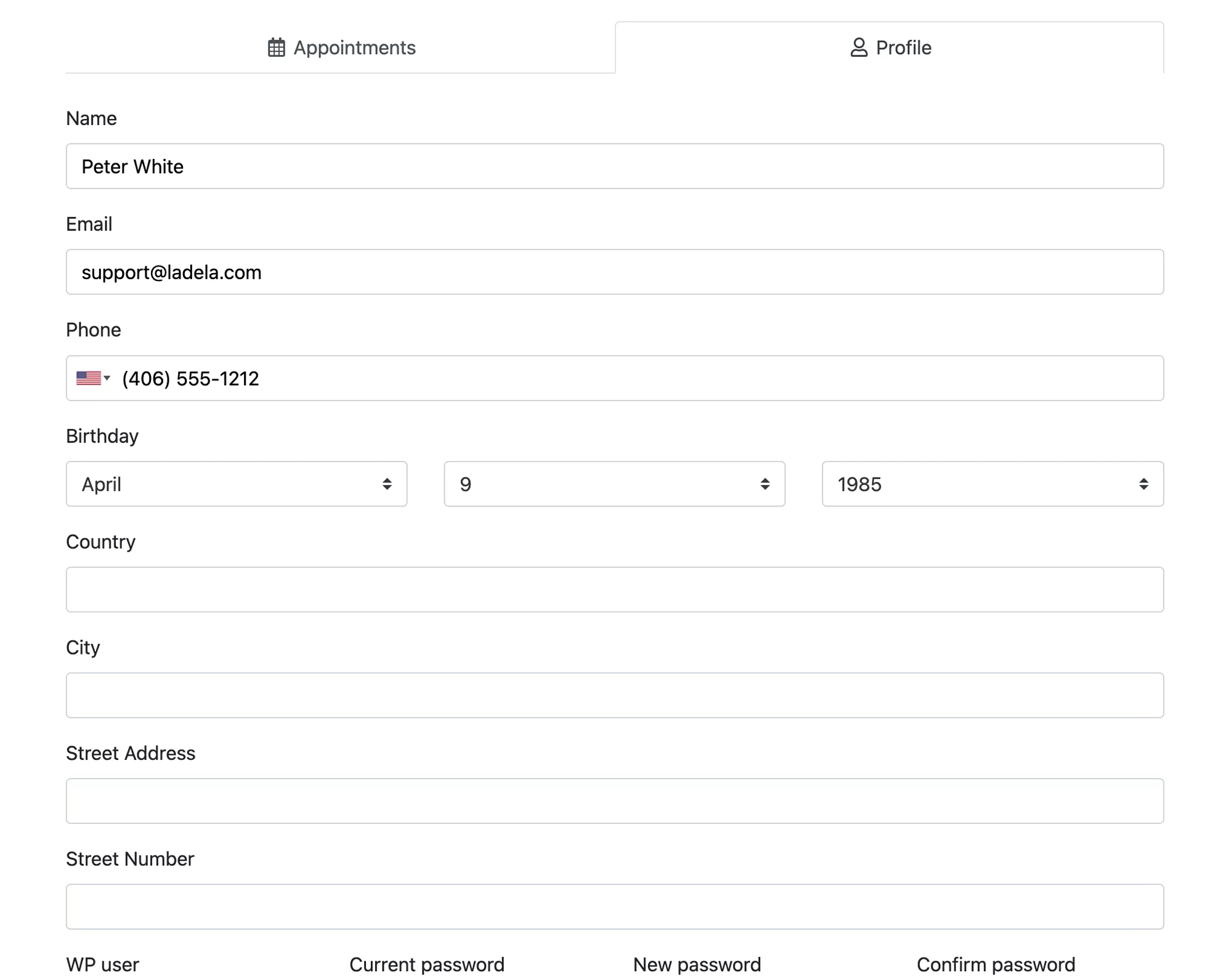 Personal Customer Cabinet for clients in Bookly