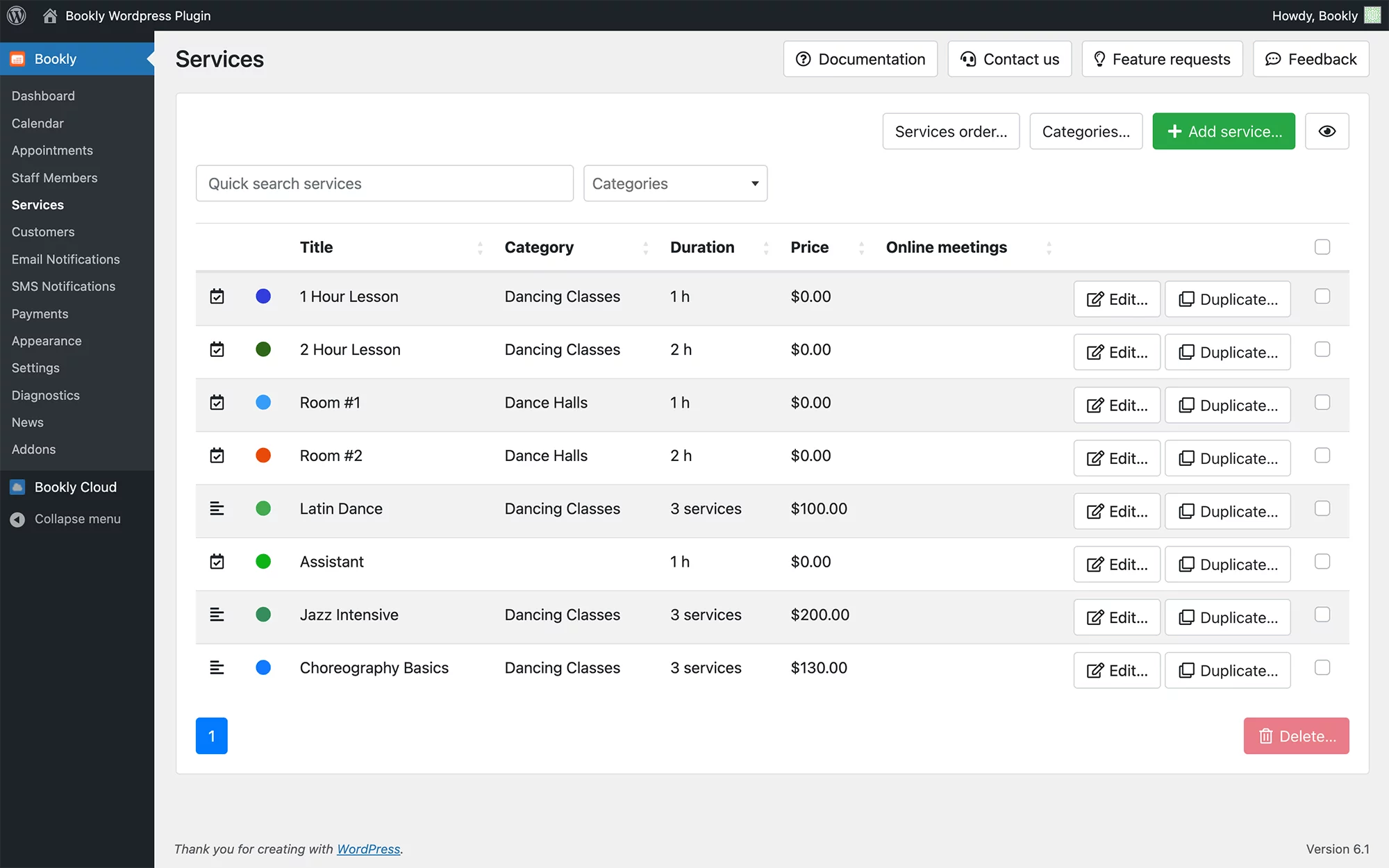 Share rooms and equipment between employees in Bookly
