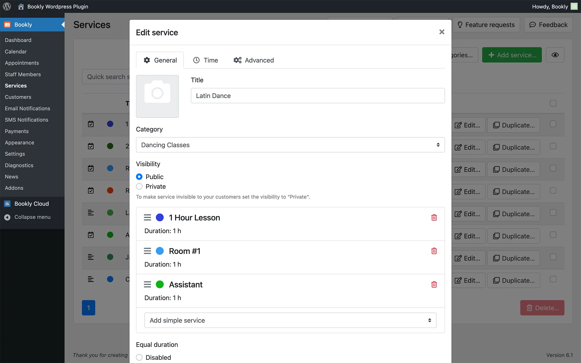 Share rooms and equipment between employees in Bookly