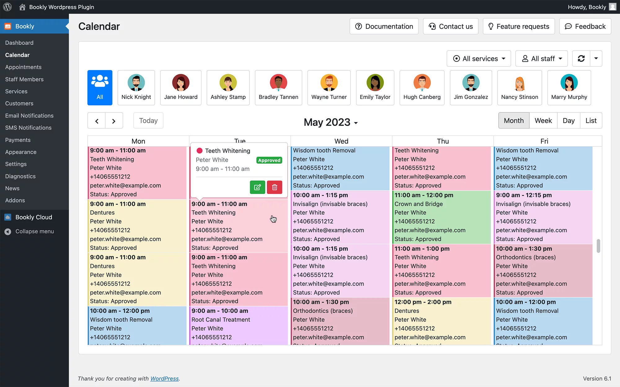 User-friendly admin panel in Bookly PRO