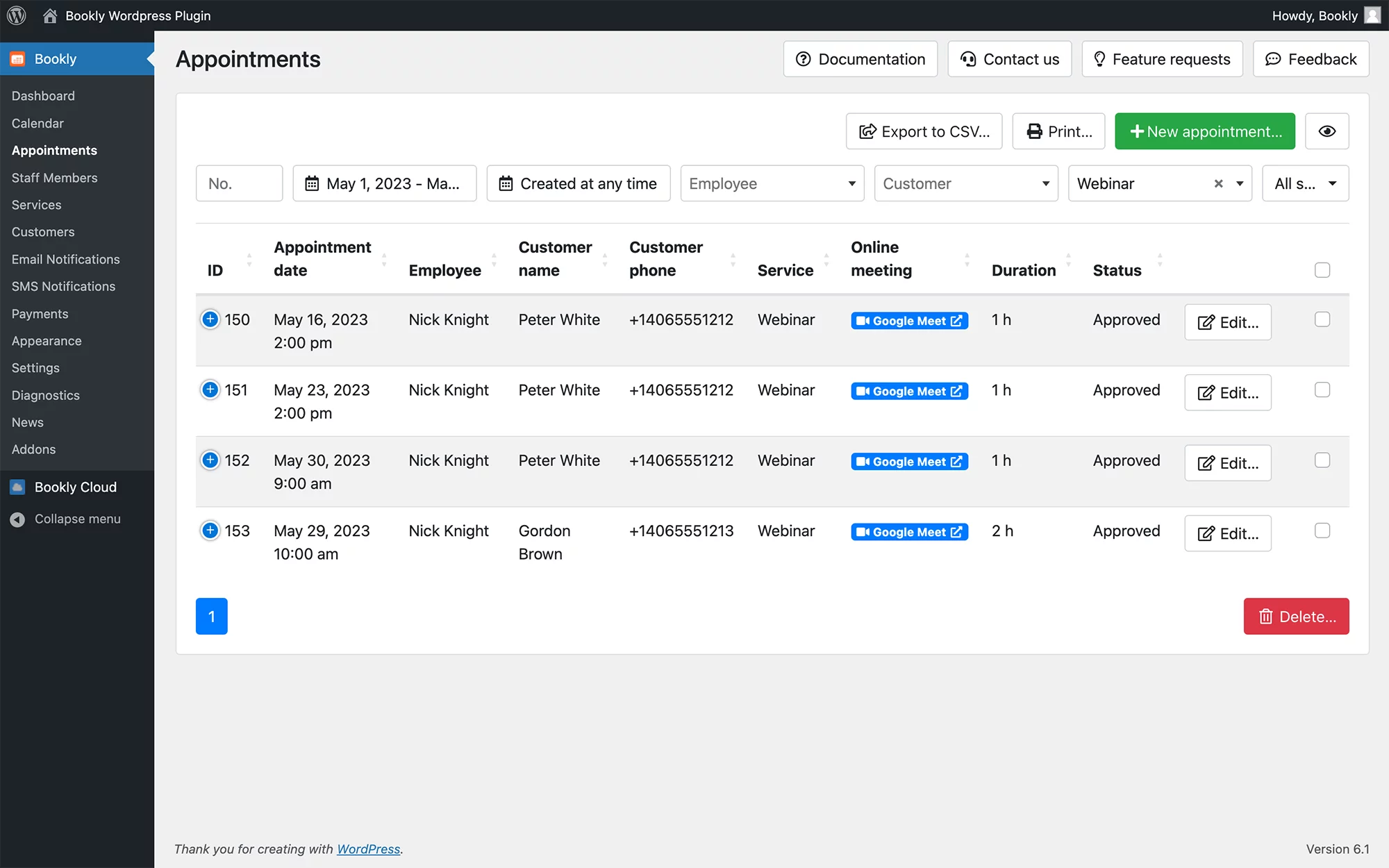 Zoom & Google Meet integration in Bookly PRO