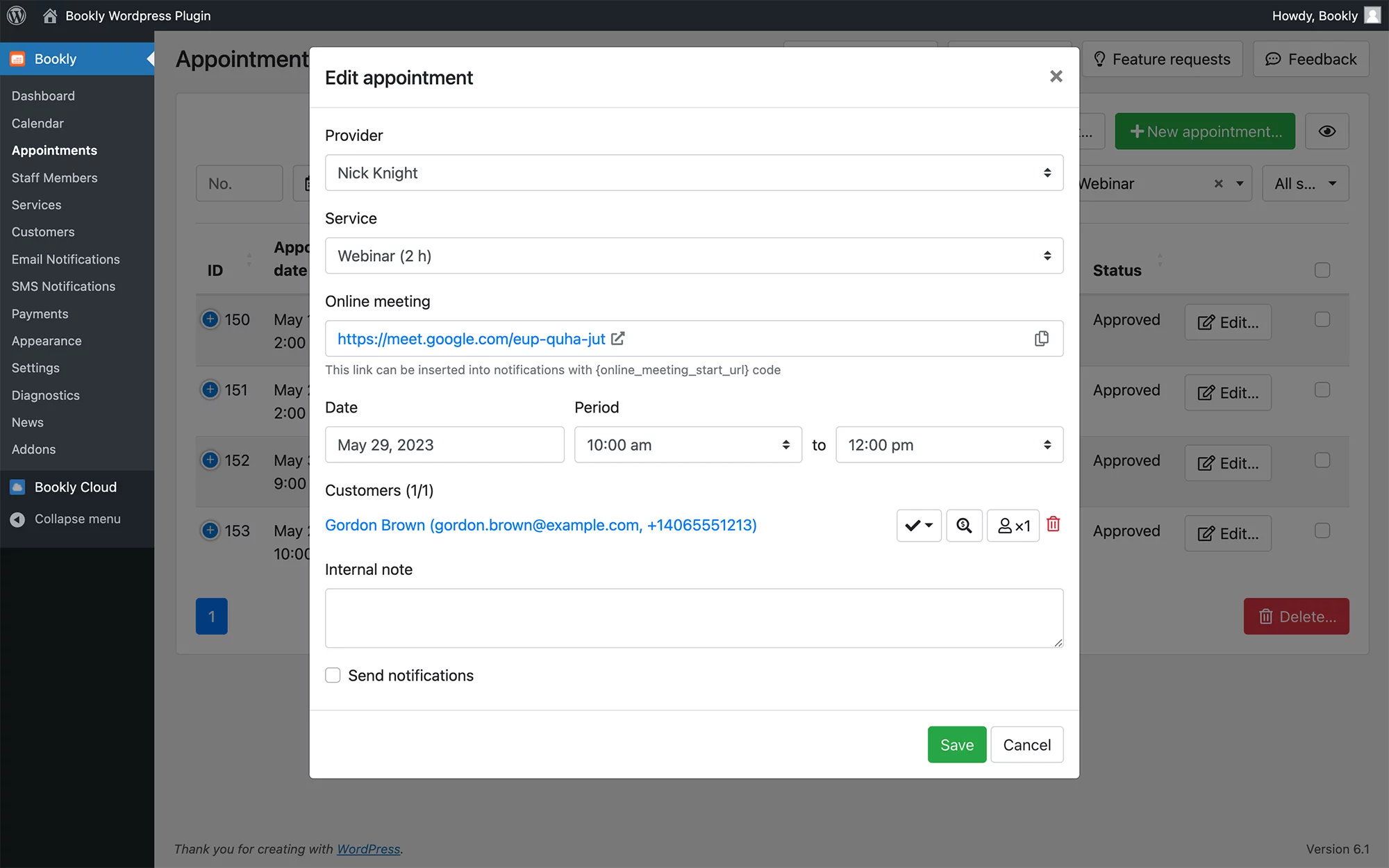 Zoom & Google Meet integration in Bookly PRO