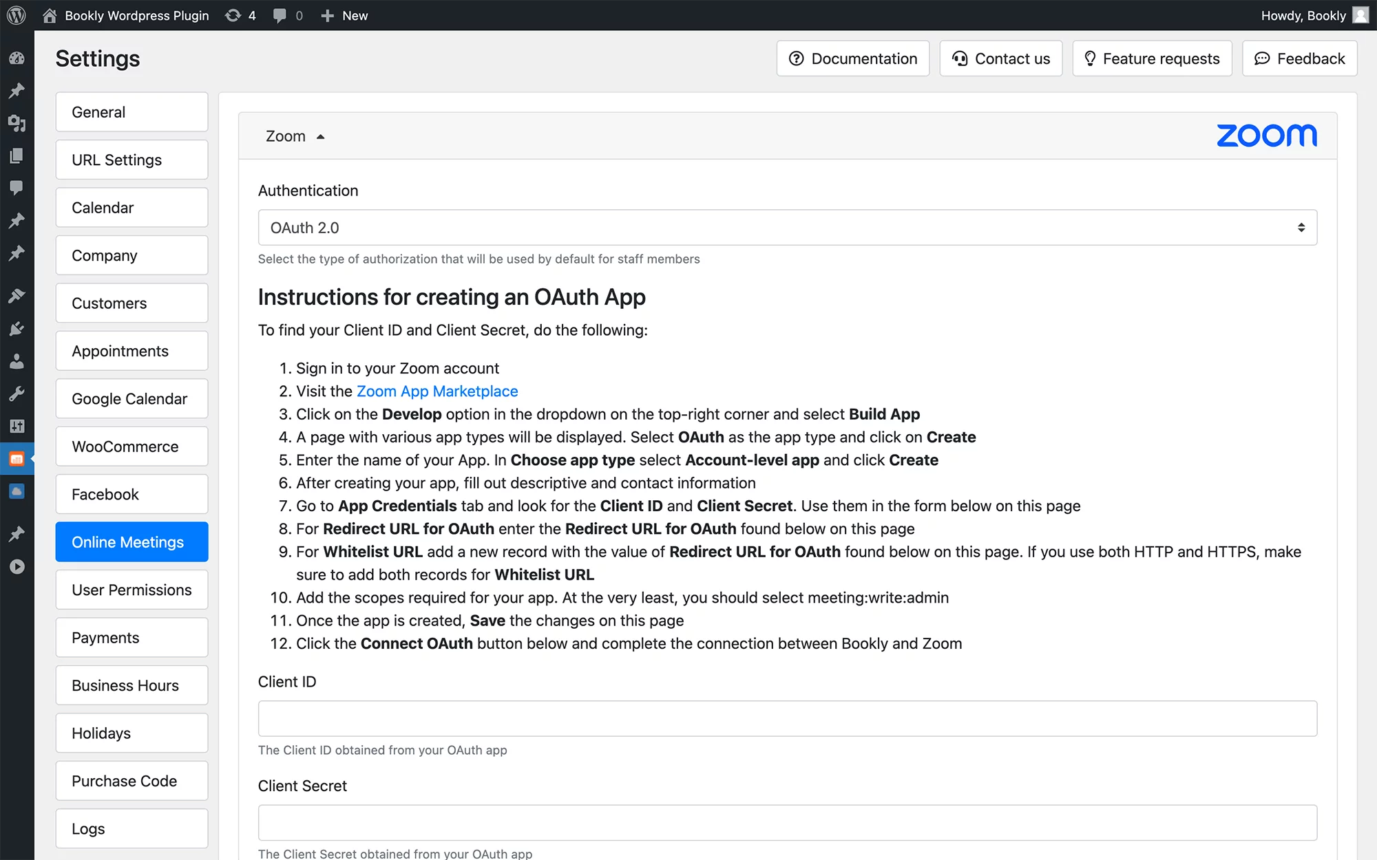 Zoom & Google Meet integration in Bookly PRO