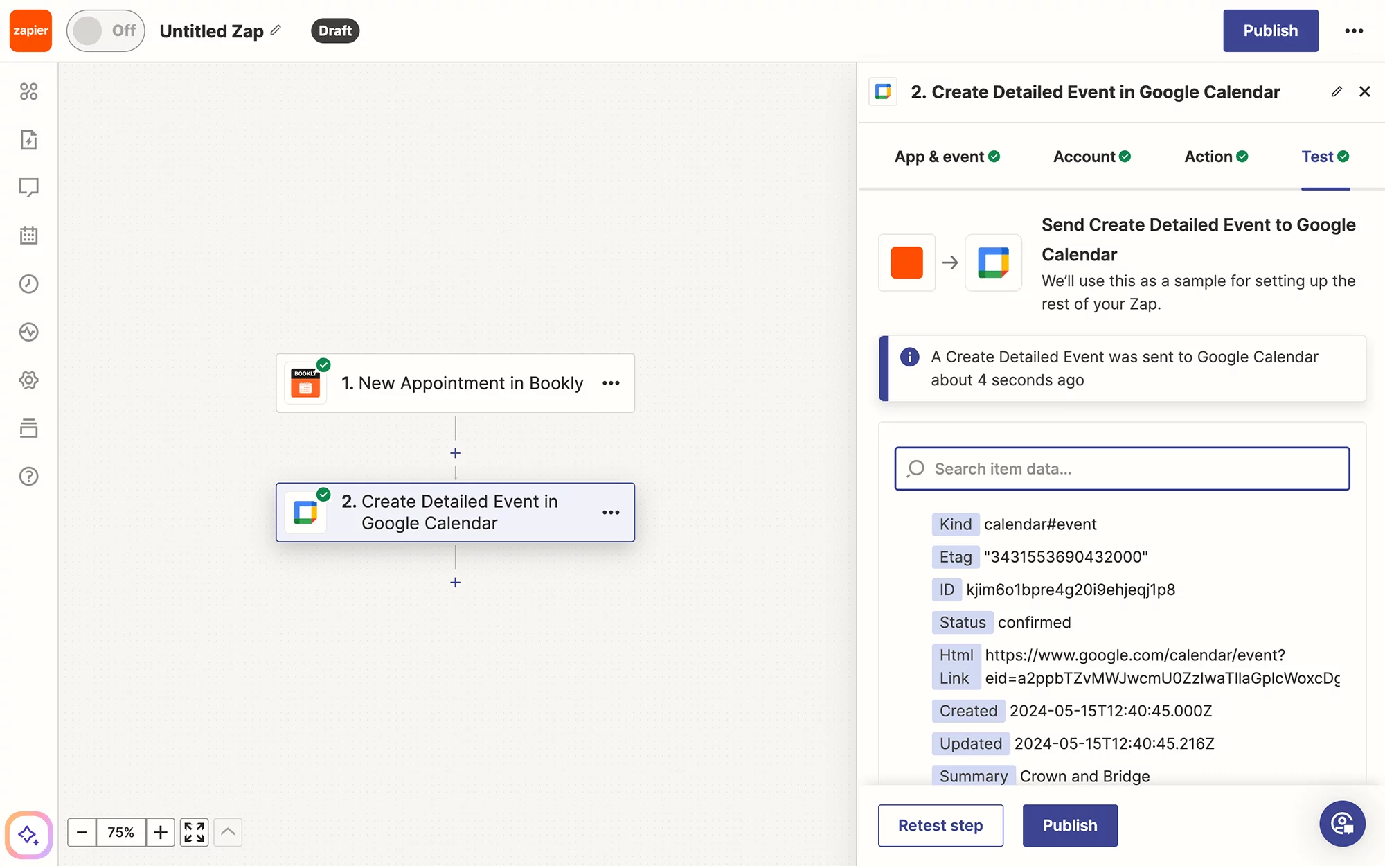 Zapier Integration in Bookly